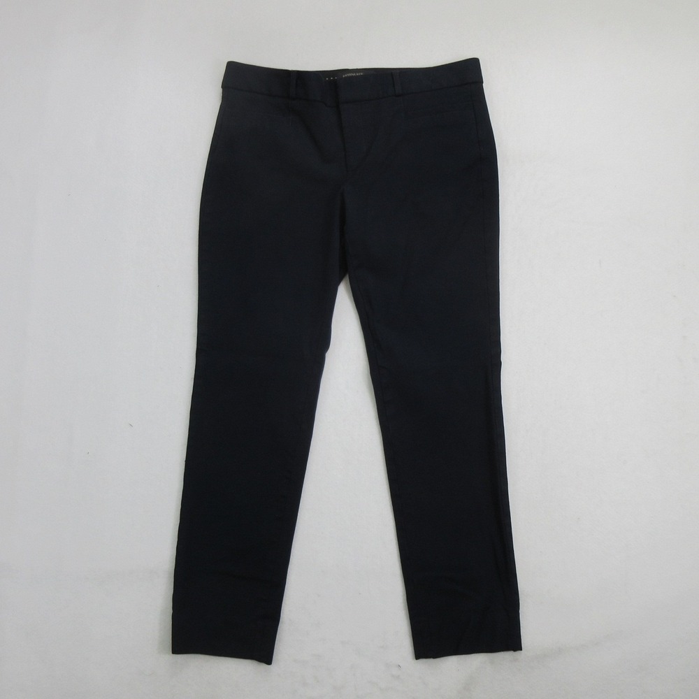 Banana Republic Women's Pants 6 Sloan Ankle Navy Blue Stretch Crop Slim Trousers